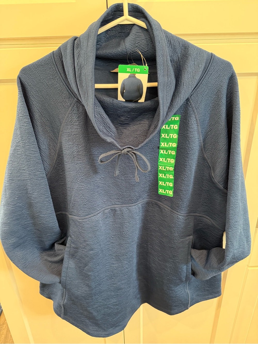 Tuff Athletics Blue Shawl Collar Pullover Hoodie
